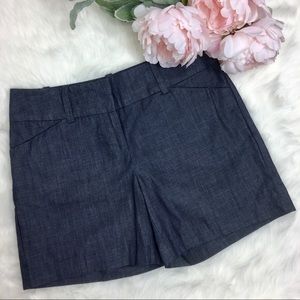 Ann Taylor Signature Fit Dark Wash Denim Shorts