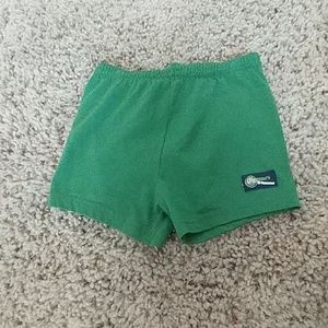 Green pajama shorts