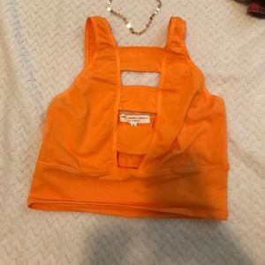 UO orange crop top 🍊🍊