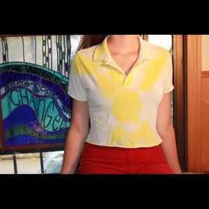 Ralph lauren raw hem crop top