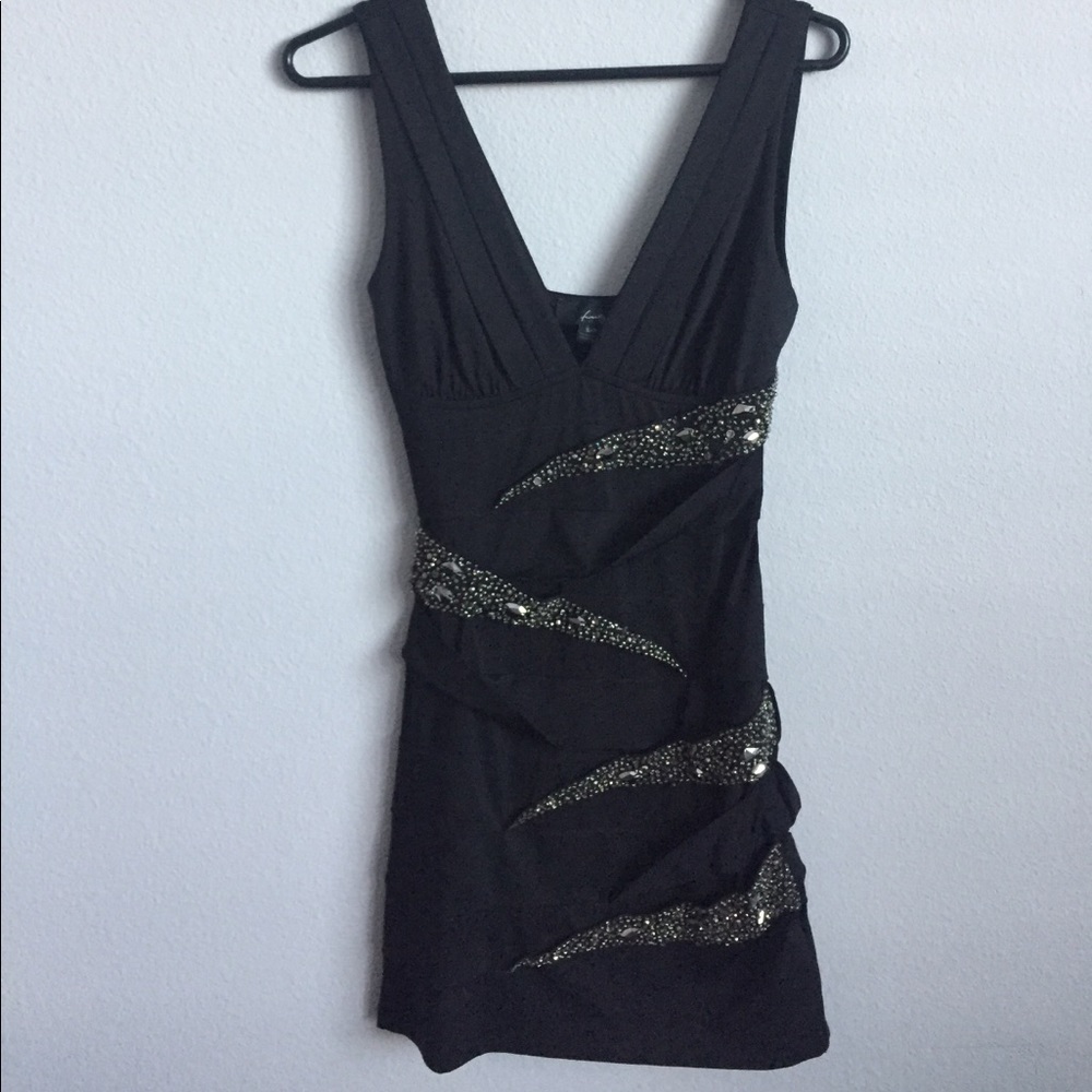 Bodycon! Black & Jeweled Party/Cocktail Dress