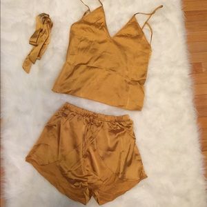 Sabo skirt satin two piece set