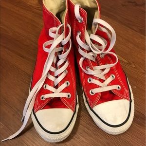 Red high top converse