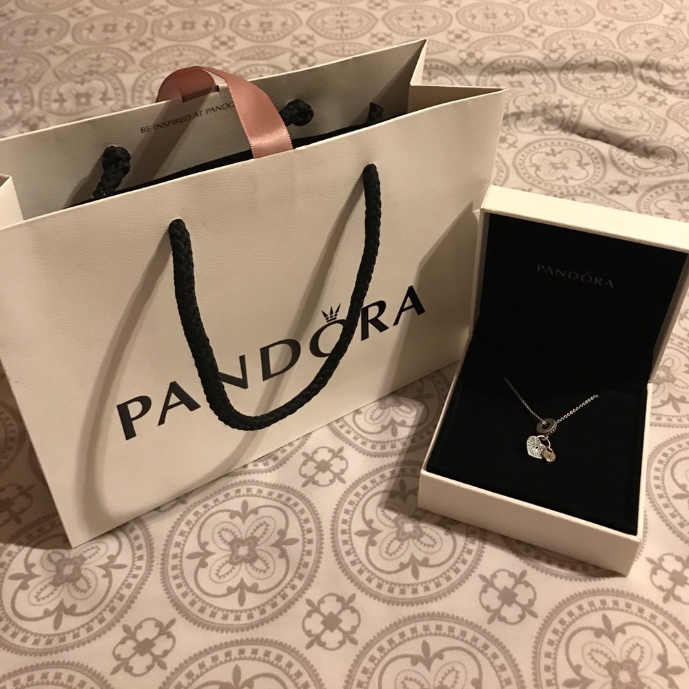 Pandora Heart Necklace with an extra charm