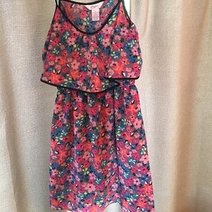 Large Flower Ruffle top Dress