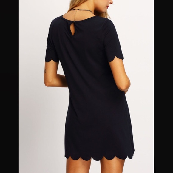 Black scalloped dress LAST ONE - Picture 3 of 5