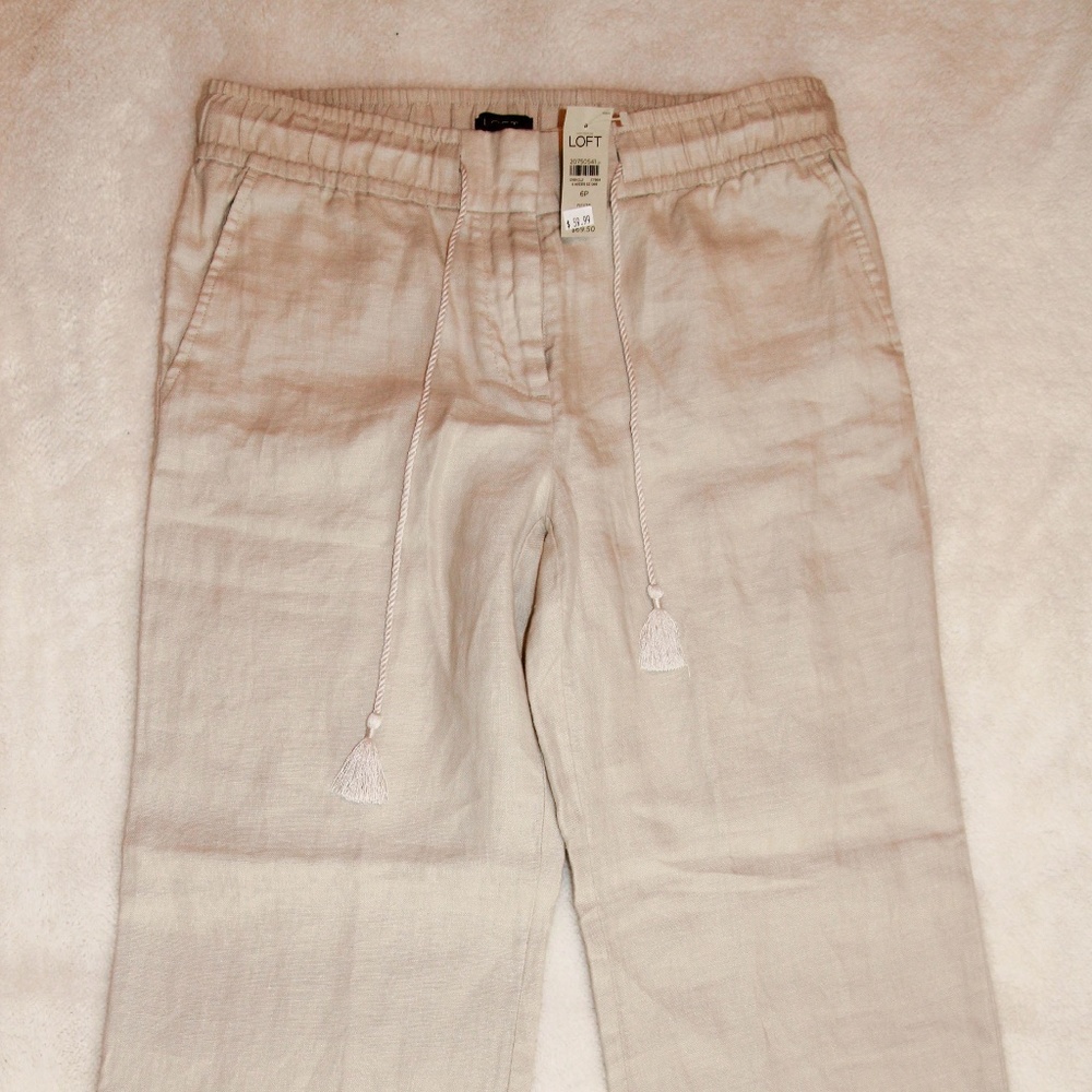 NWT Linen LOFT pants!
