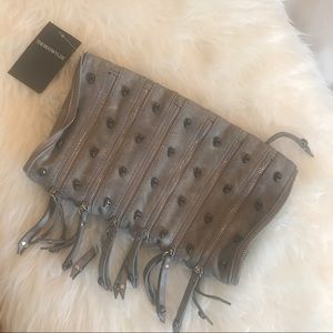 BNWT Thomas Wylde skull studded zipper clutch