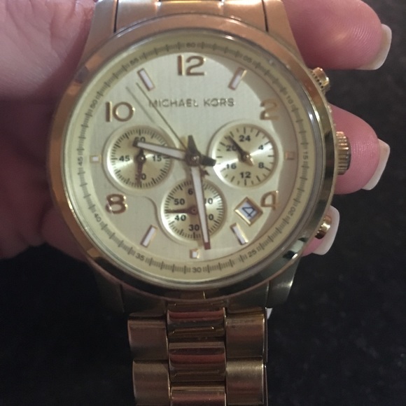 Moving sale!! Runway Gold-Tone Chronograph Watch