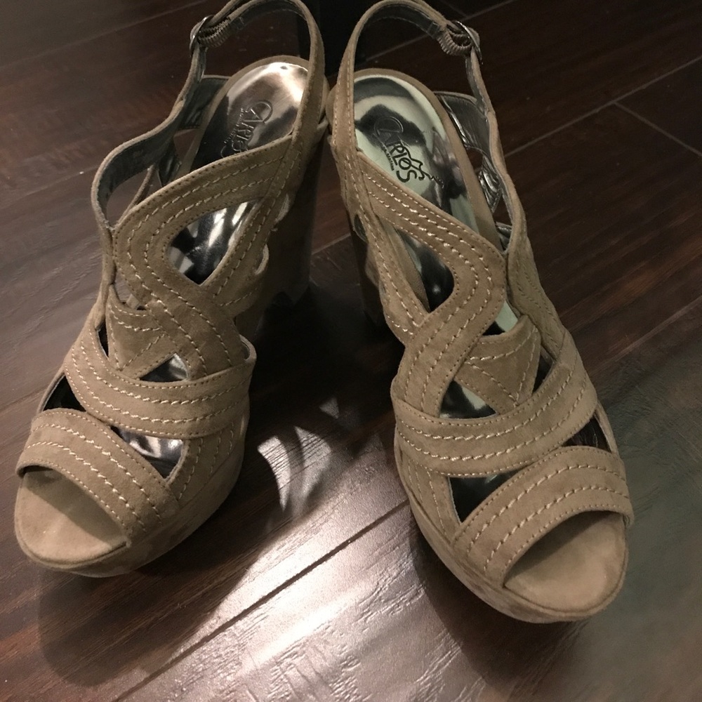Carlos Santana Taupe heels