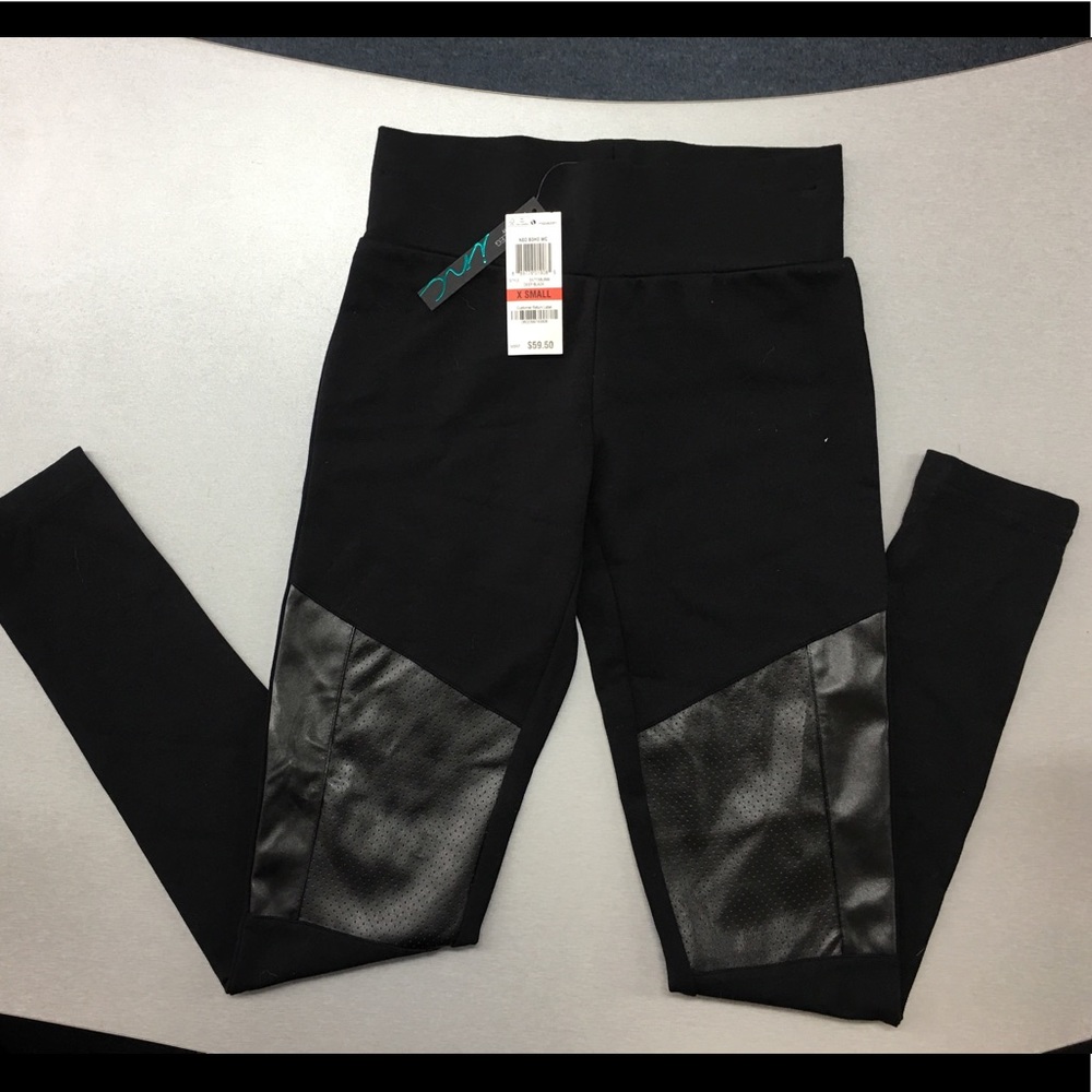 INC Pull-On Leather Patch Leggings