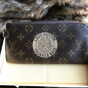 Monogram canvas wallet with box and tag-brand new