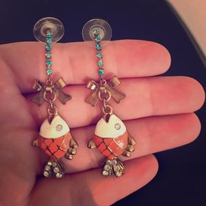 Betsy Johnson fish earrings