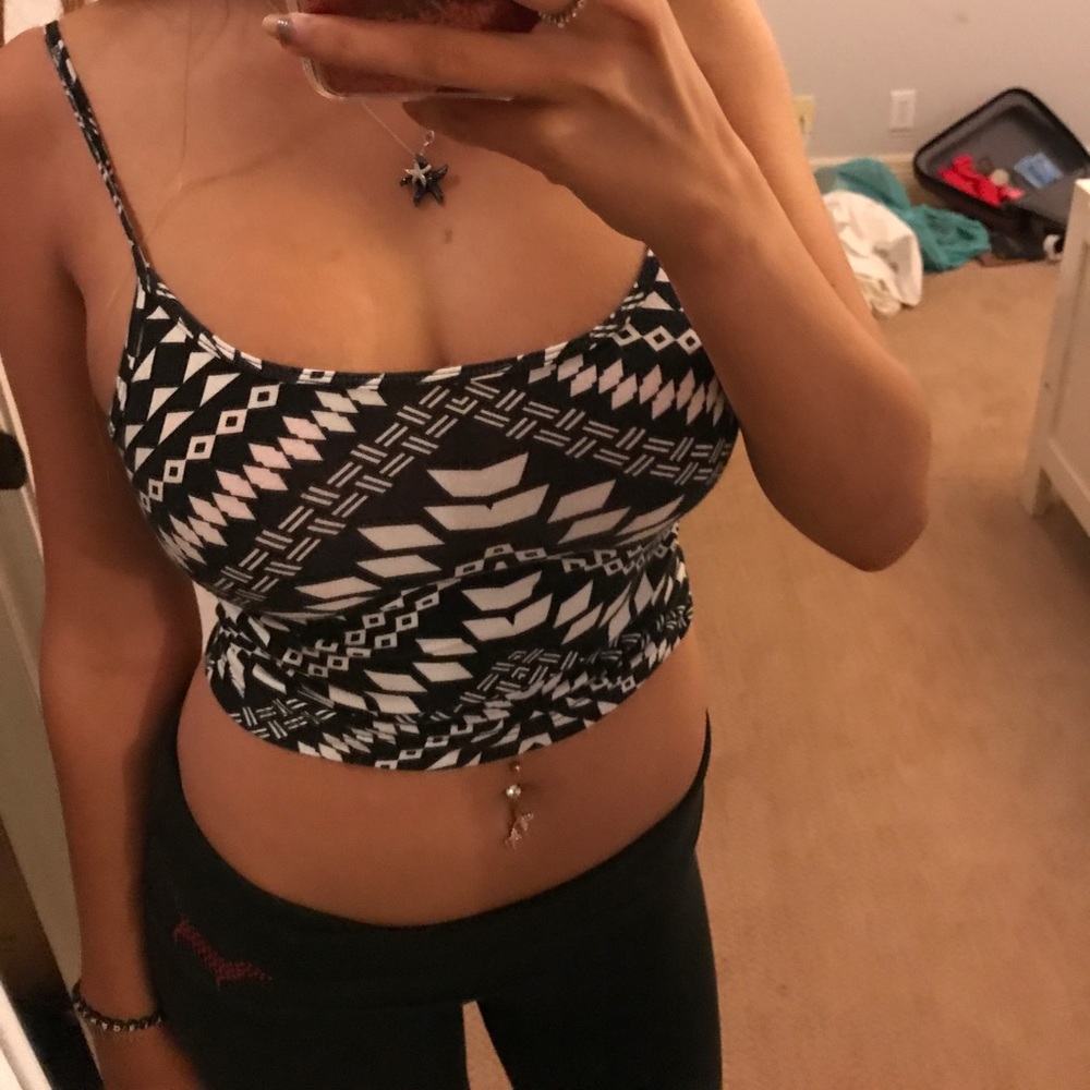 Cropped Tribal Tank Top