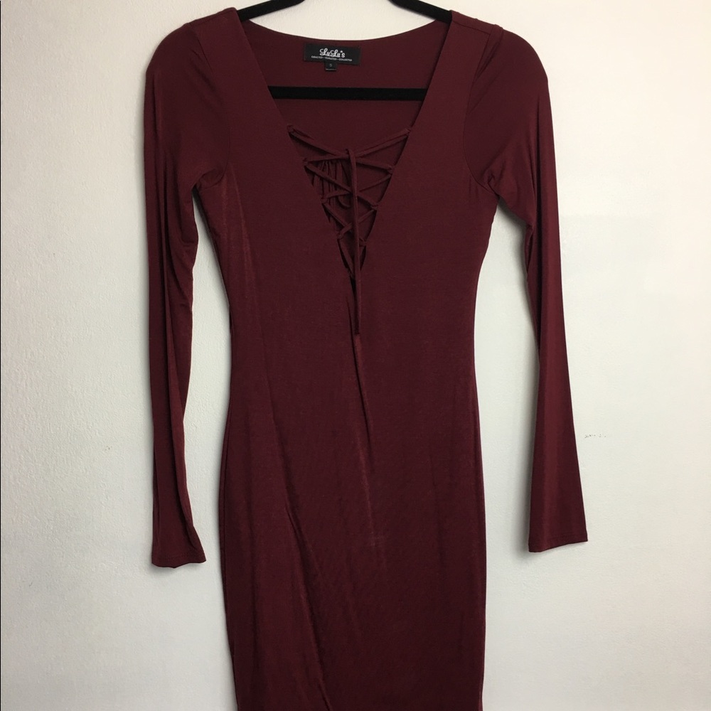 Lulus lace up dress