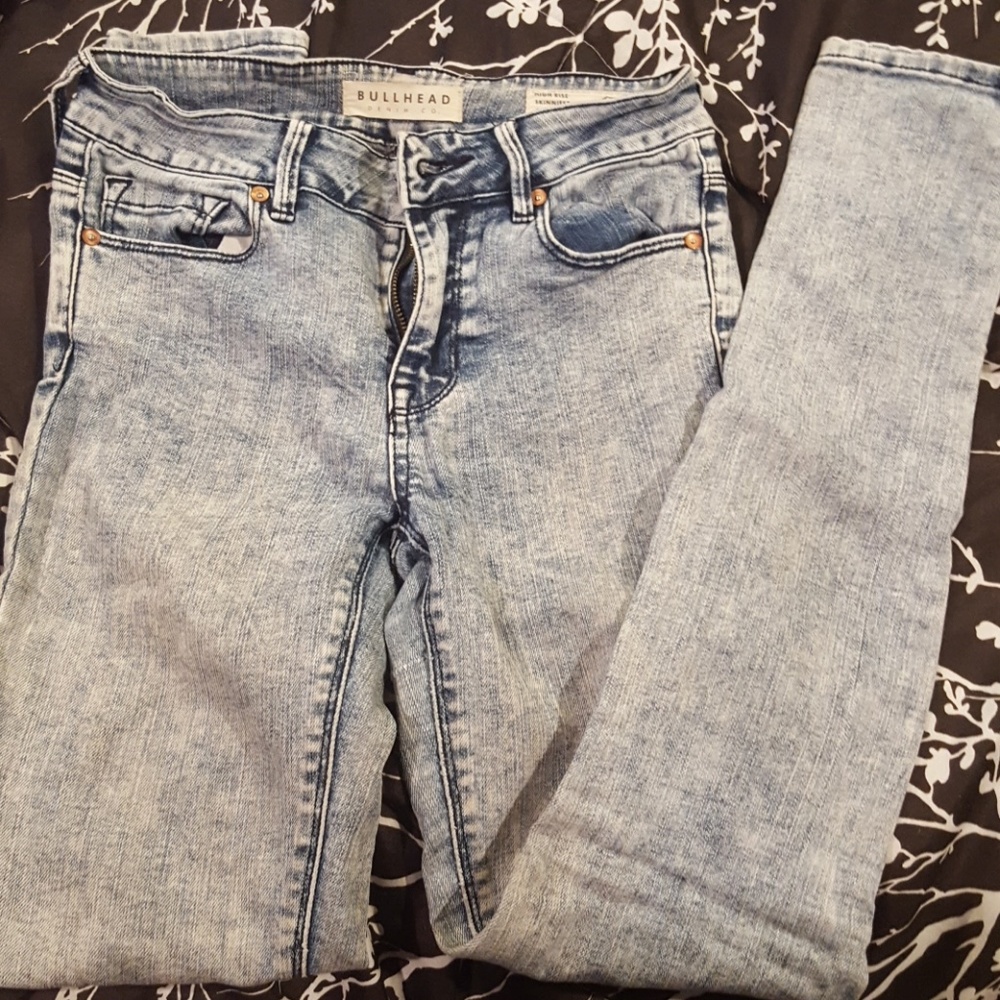 High Rise Stone Washed Jeans