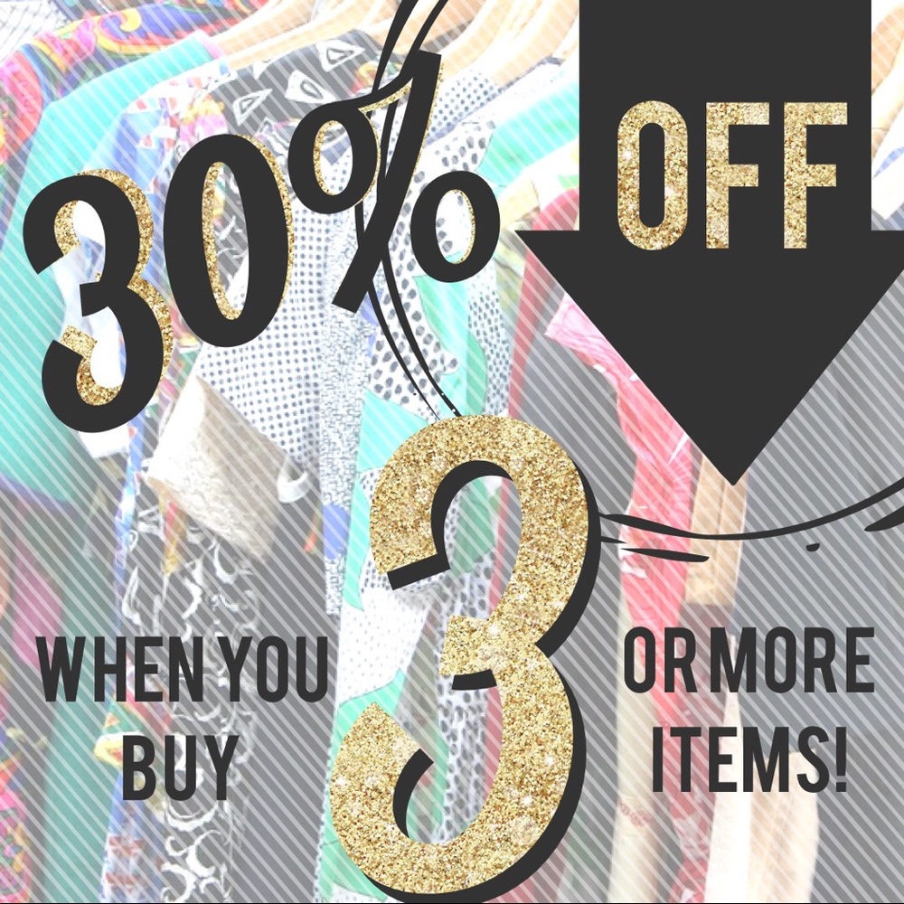 30% off when you bundle 3+ items!