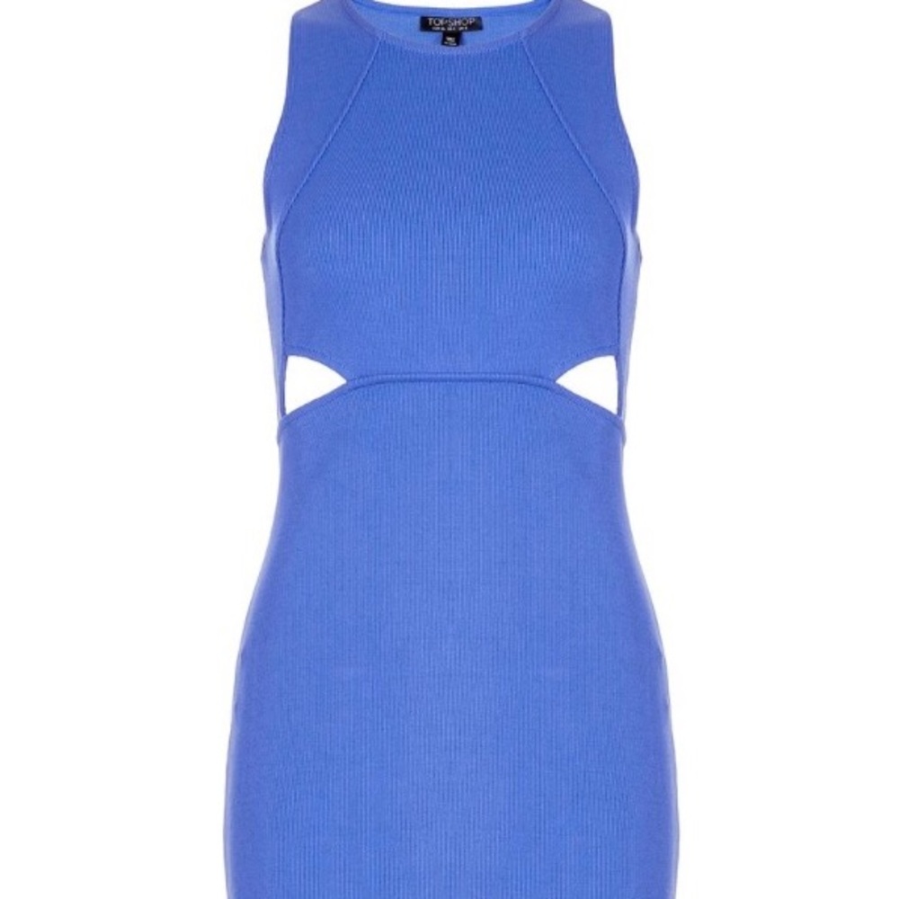 Topshop Cutout Ribbed Bodycon Dress