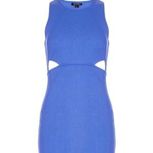 Topshop Cutout Ribbed Bodycon Dress