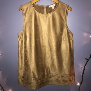 Lila Rose Suede Tank Top