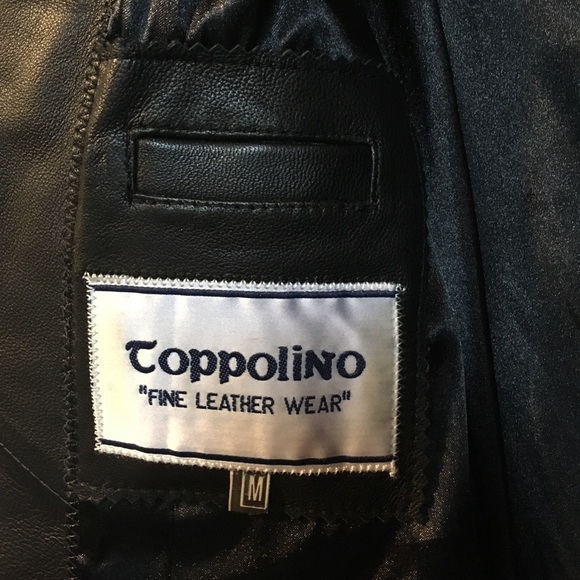 Black genuine leather Toppolino women's jacket M - Picture 2 of 3
