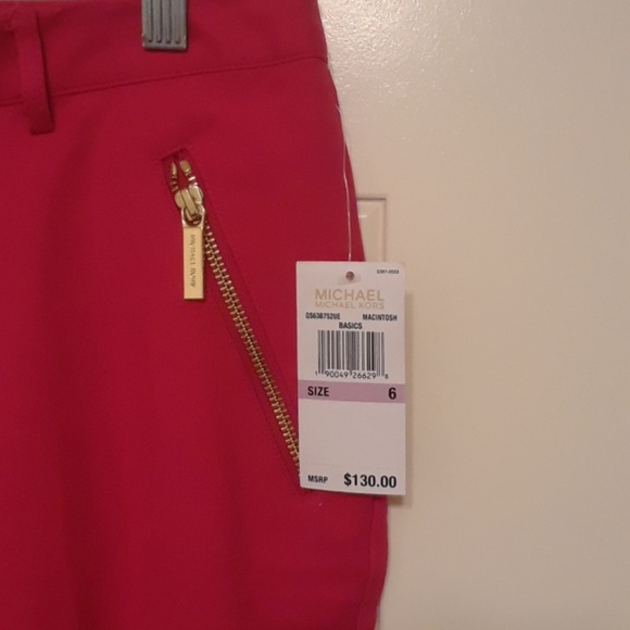 Michael Kors Red Tapered Full Length Pants - Picture 2 of 6