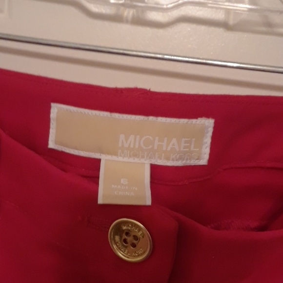 Michael Kors Red Tapered Full Length Pants - Picture 4 of 6