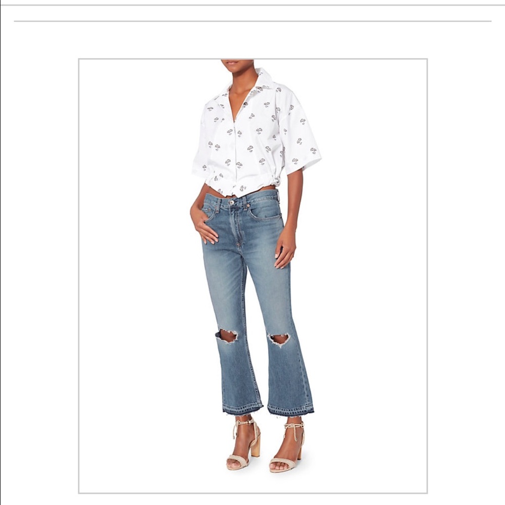Rag & Bone/Jean Woman Crop flair jeans Price Firm