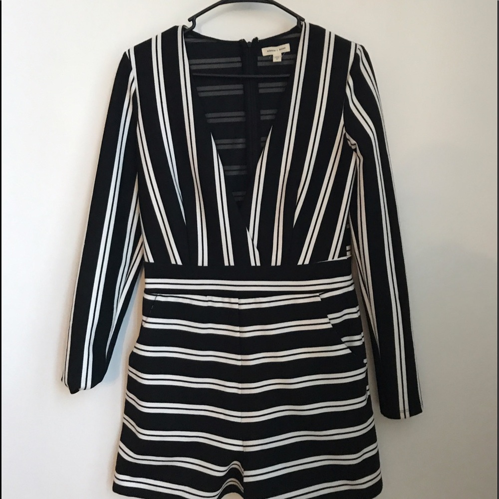 Black and white silence + noise romper