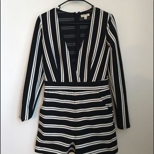 Black and white silence + noise romper