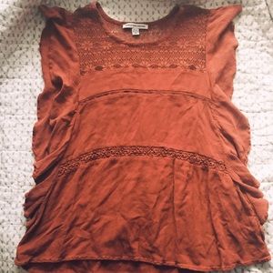 Burnt Orange American Eagle Flutter Tank