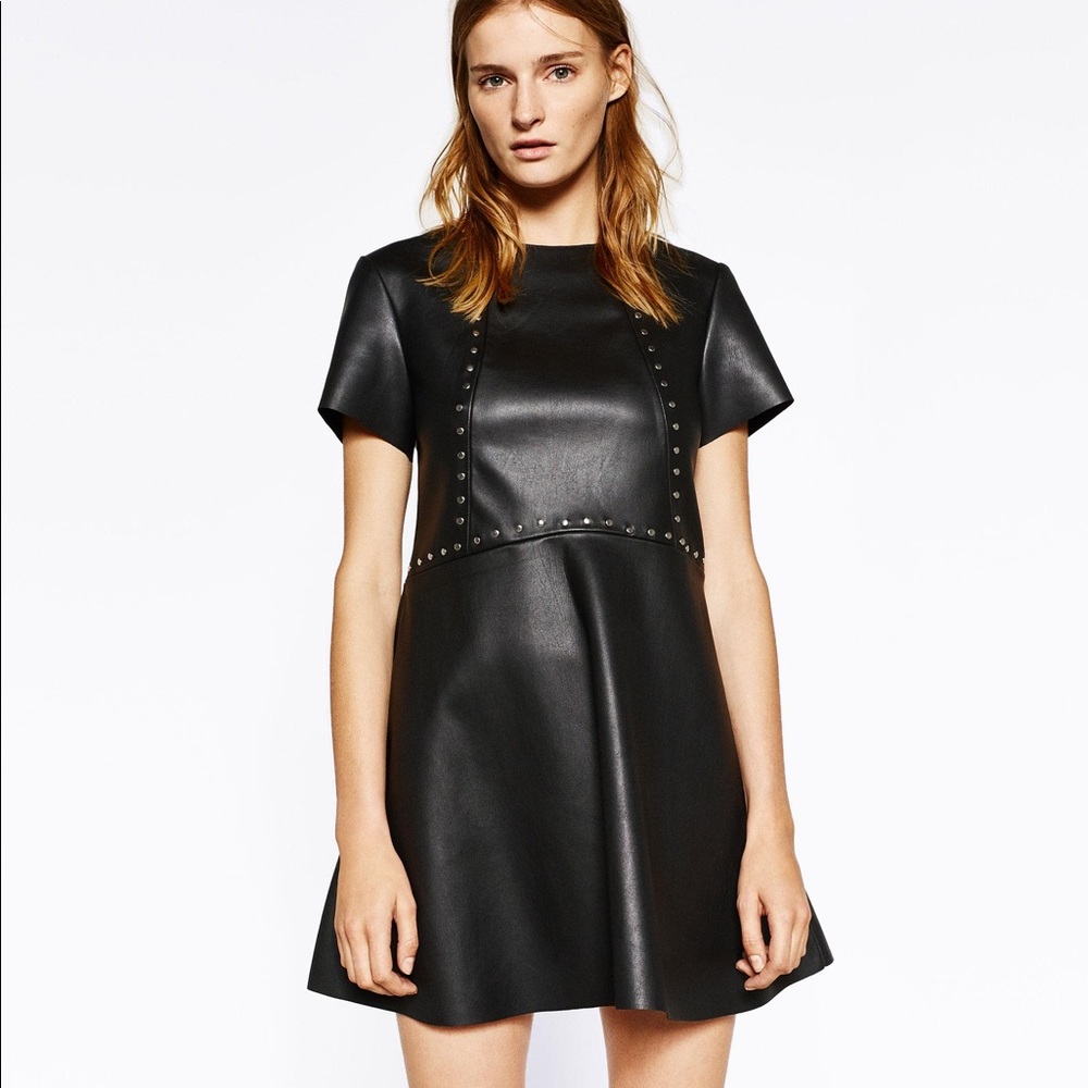 💣Host Pick💣 Studded Faux Leather Mini Dress - Picture 5 of 6