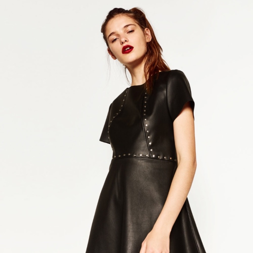 💣Host Pick💣 Studded Faux Leather Mini Dress - Picture 3 of 6