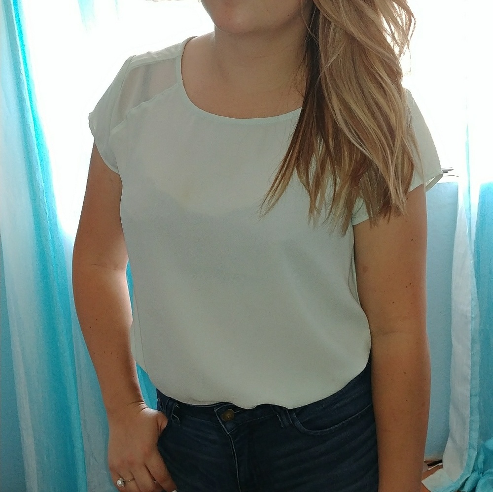 Light blue blouse