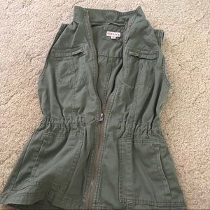 Olive green vest