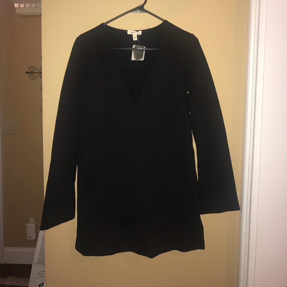 Black Deep V Party Dress