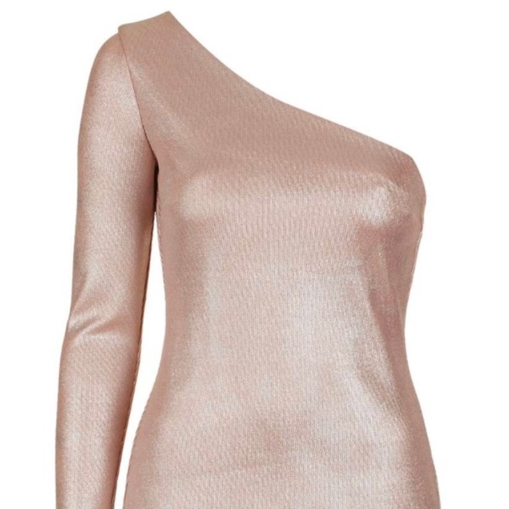 Topshop One-Sleeve 'Foil' Bodycon Dress