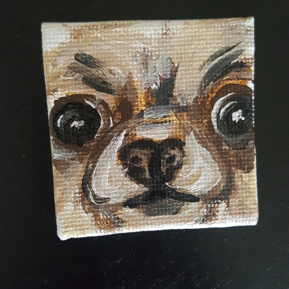 Hand painted original chihuahua miniature