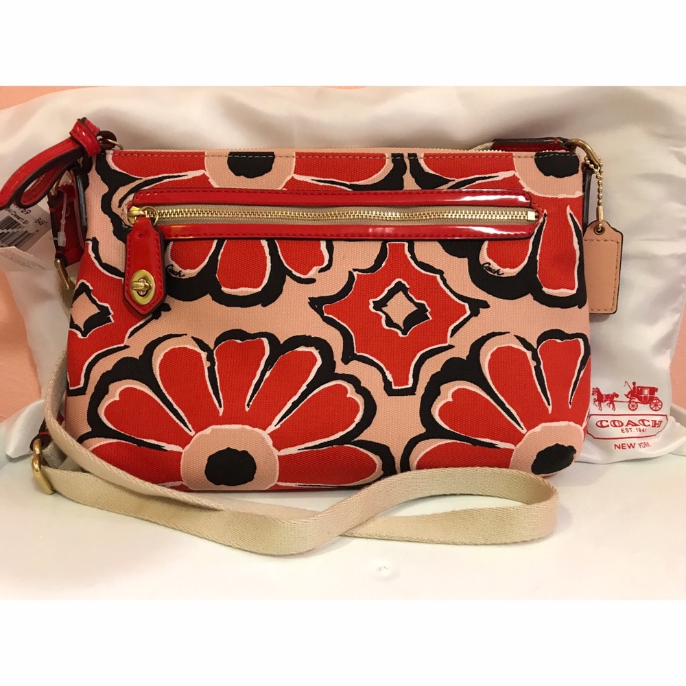 NWT Coach Poppy Floral Desert Sky Crossbody