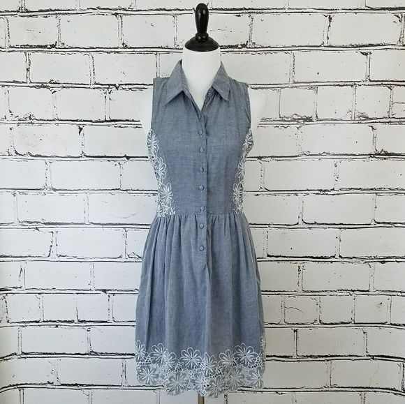Angie Dresses & Skirts - Denim Floral Dress!