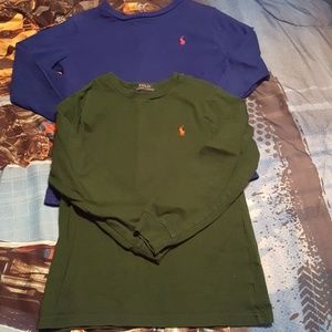 2 boys long sleeve Ralph Lauren polo T-shirts