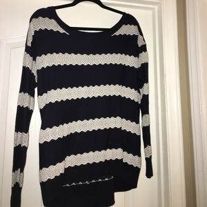 Large comfy striped sweater from American Eagle