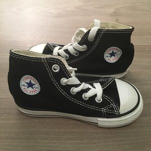Converse high tops black toddler size 7