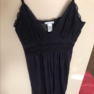 Eberjey chemise dark blue with lace