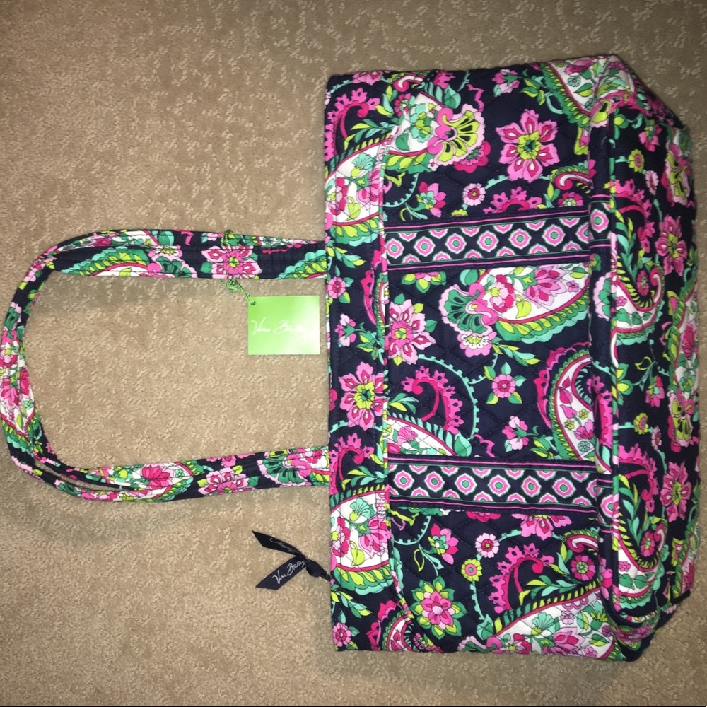 Vera Bradley Mandy petal paisley tote bag