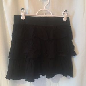Black Ruffle Skirt