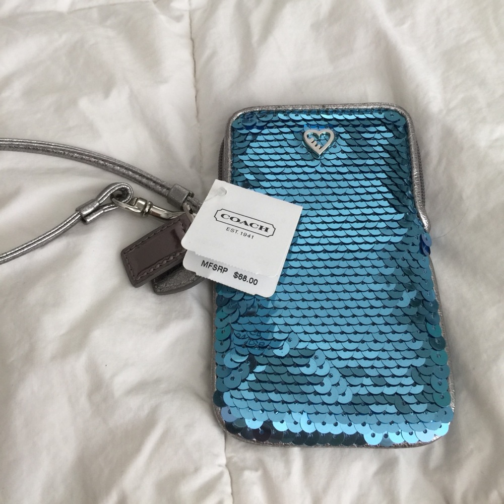 Coach mini case with wristlet
