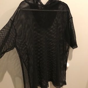 Mesh see through cover up