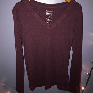 Burgundy Gap Essential Long Sleeve T-Shirt