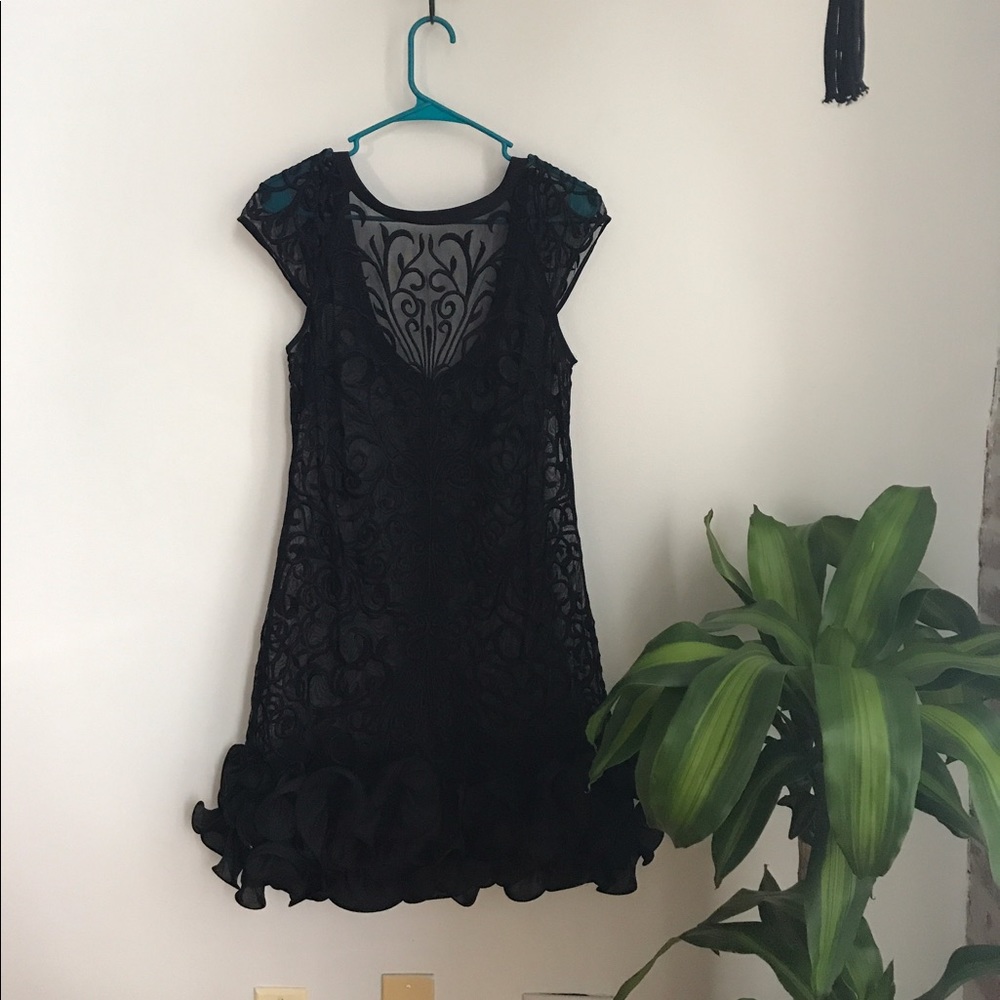 Vintage Dress. Funky, Formal, Black